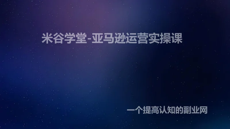 米谷学堂-亚马逊运营实操课-创分享