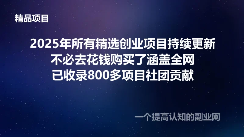 2025精选项目收集永久更新已收录800加-创分享
